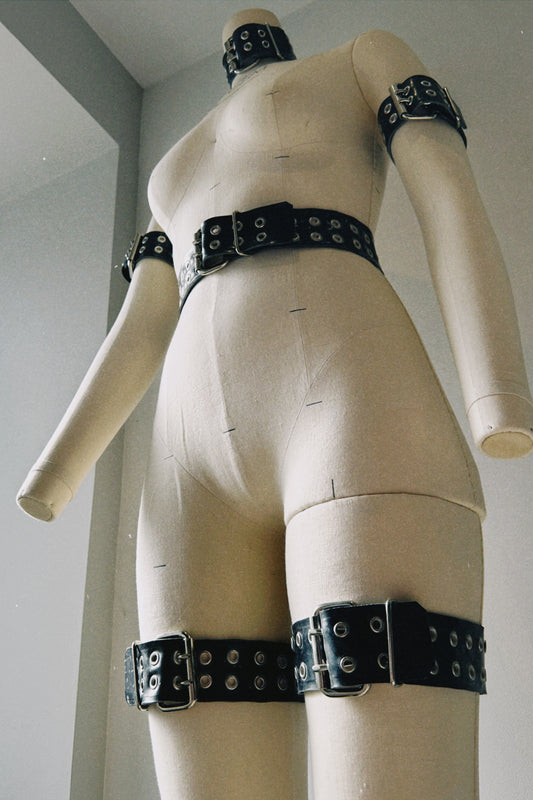 Double Prong Buckle Garter Straps