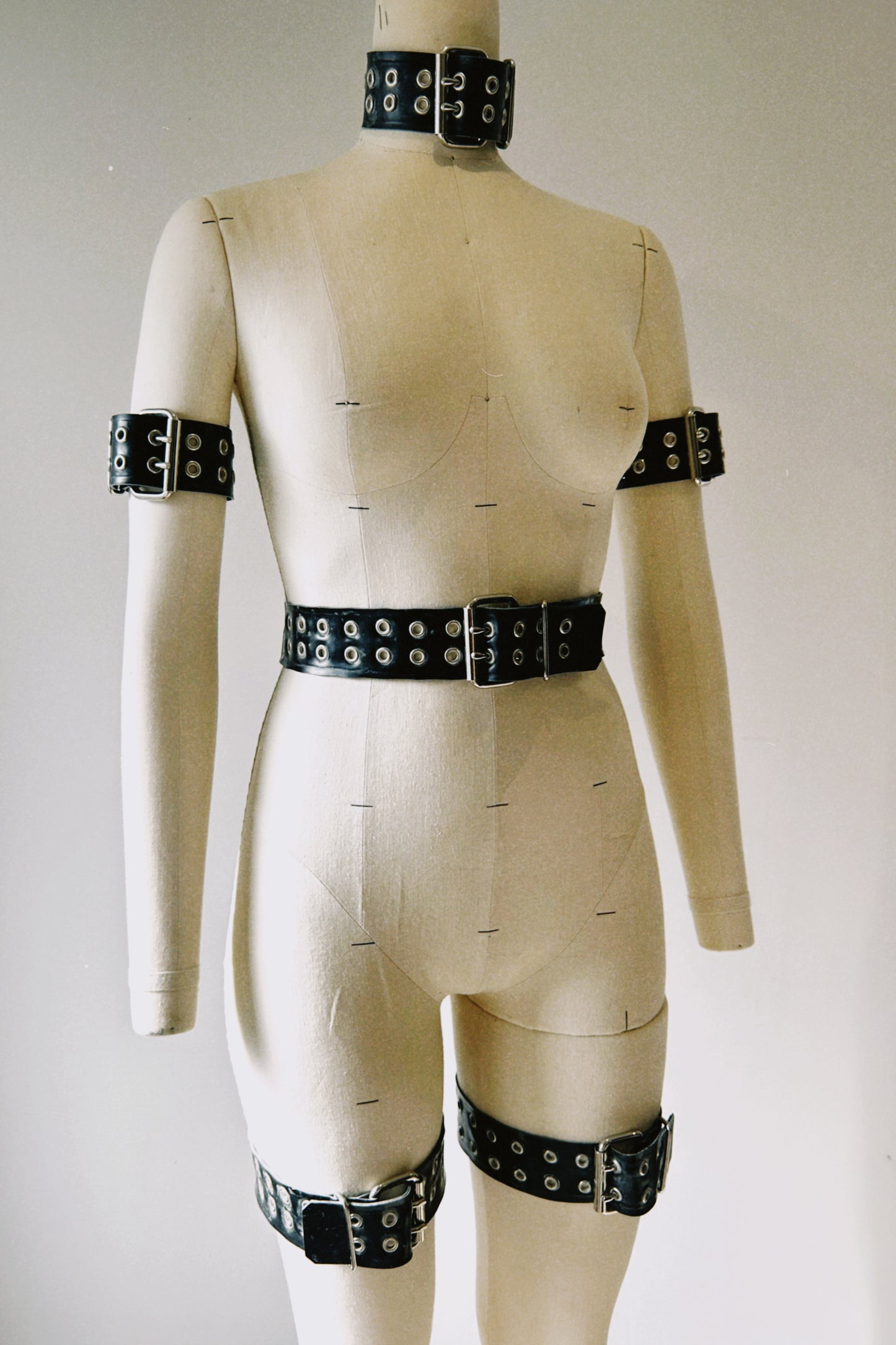 Double Prong Buckle Garter Straps